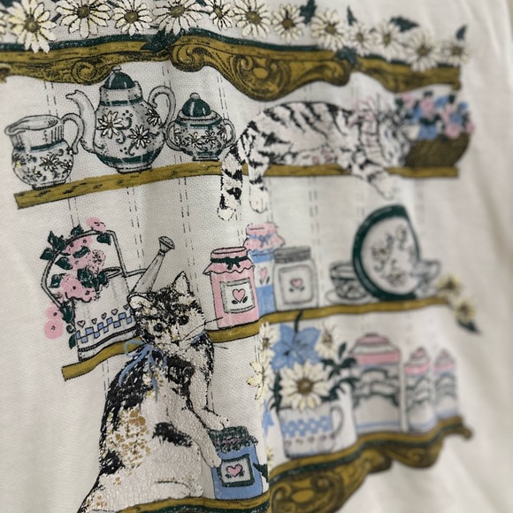 Vintage Cat Print Sweatshirt - Picture 2 of 5